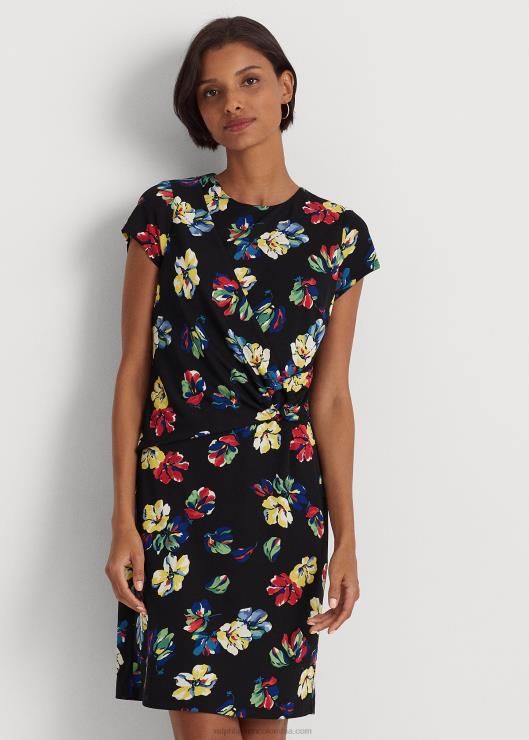 vestido de manga corta con estampado floral mujer negro multi Ralph Lauren 2XR2V4354