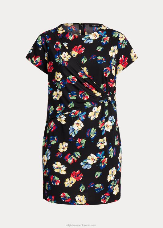 vestido de manga corta con estampado floral mujer negro multi Ralph Lauren 2XR2V9483