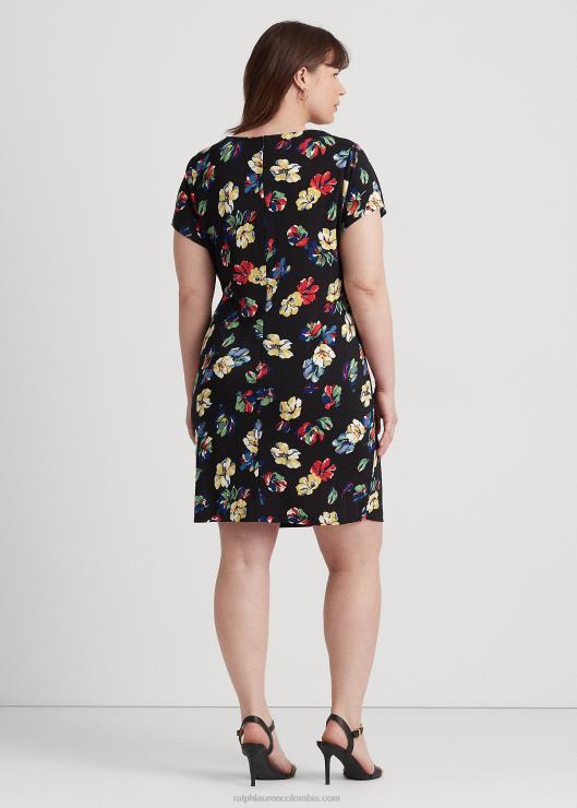 vestido de manga corta con estampado floral mujer negro multi Ralph Lauren 2XR2V9483
