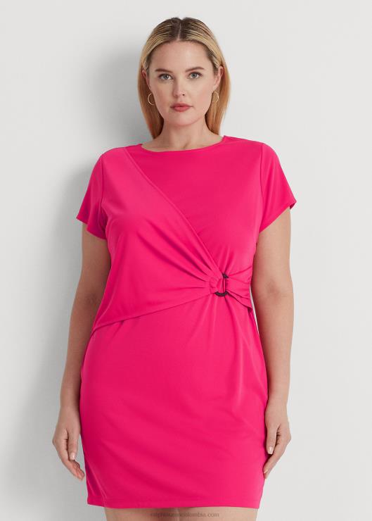 vestido de manga corta de punto elástico mujer deporte rosa Ralph Lauren 2XR2V4572