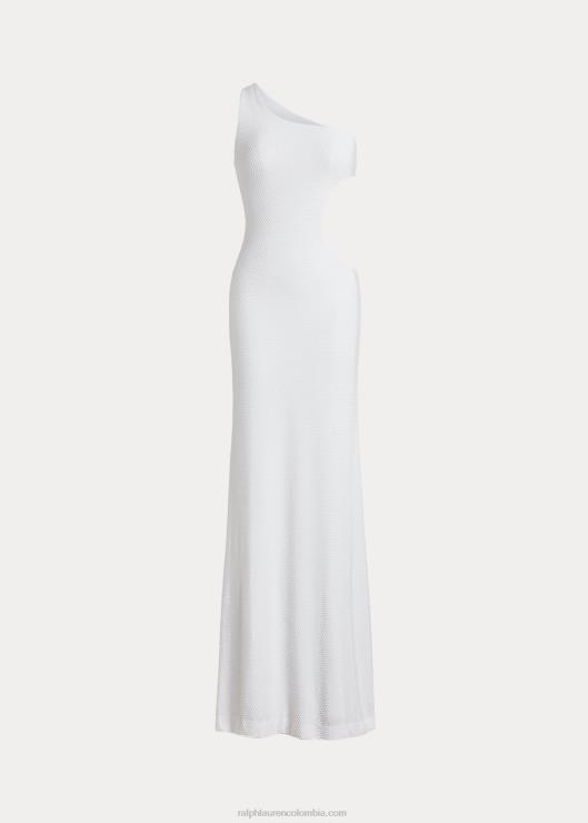 vestido de noche de neopreno adornado de carsin mujer blanco Ralph Lauren 2XR2V3518