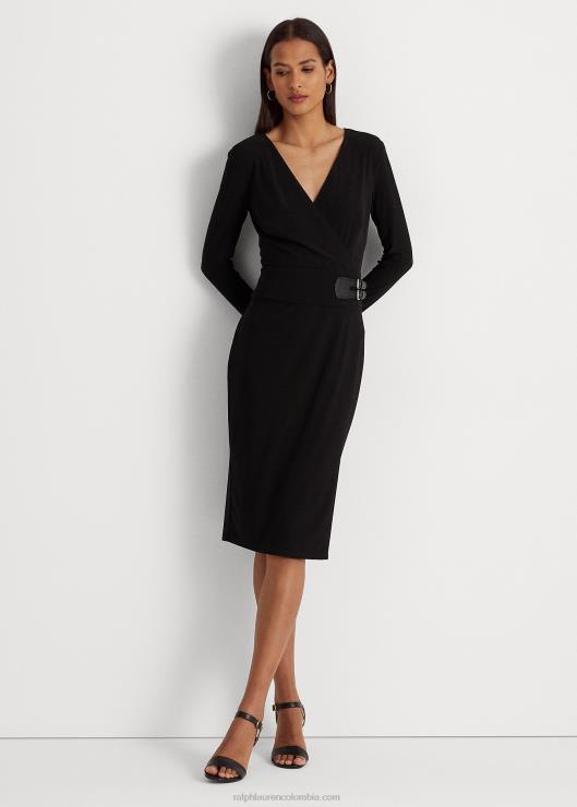 vestido de punto con hebilla mujer negro Ralph Lauren 2XR2V4198