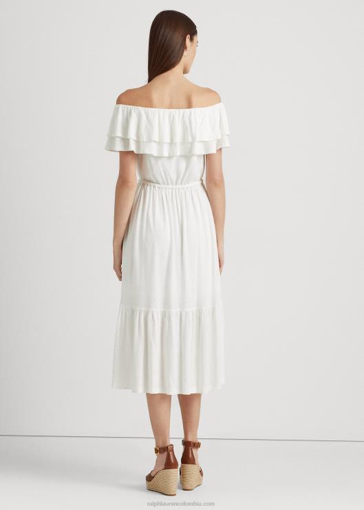 vestido de punto con hombros descubiertos mujer blanco Ralph Lauren 2XR2V4352