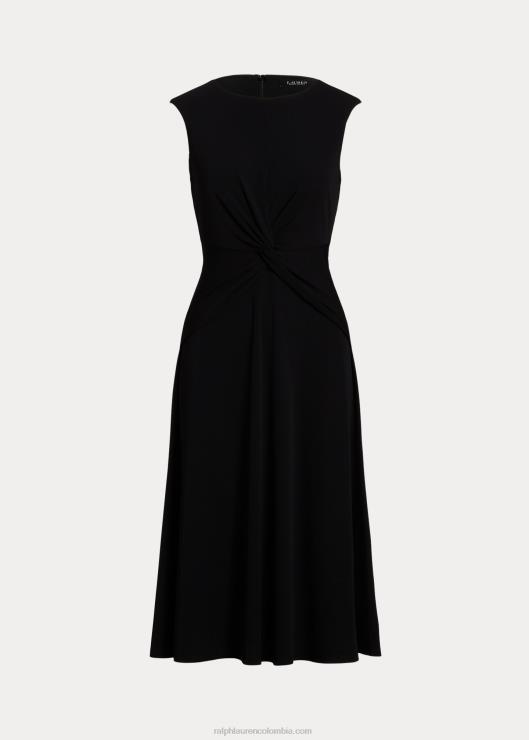 vestido de punto con parte delantera retorcida mujer negro Ralph Lauren 2XR2V9155