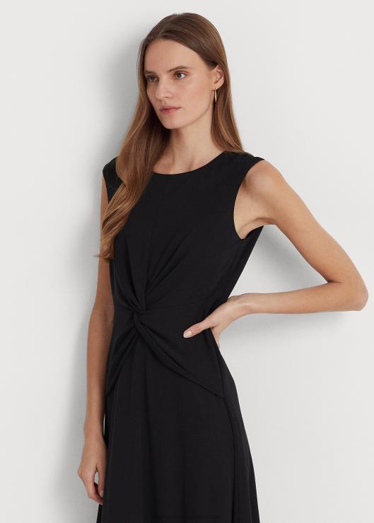 vestido de punto con parte delantera retorcida mujer negro Ralph Lauren 2XR2V9155