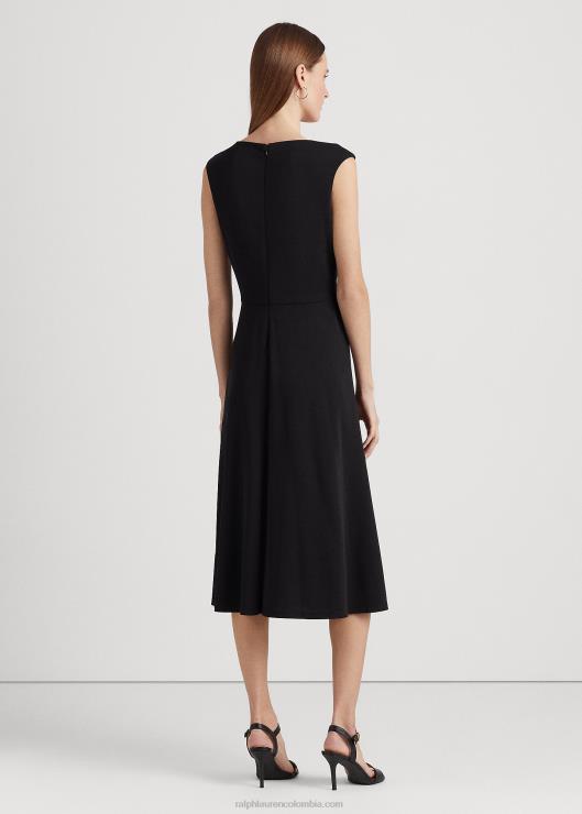 vestido de punto con parte delantera retorcida mujer negro Ralph Lauren 2XR2V9155