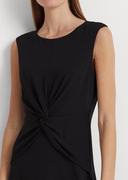 vestido de punto con parte delantera retorcida mujer negro Ralph Lauren 2XR2V9155