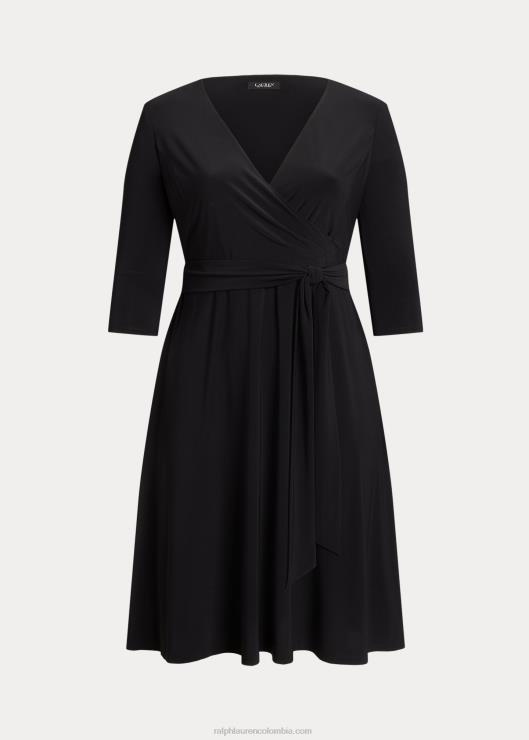 vestido de punto con sobrepelliz mujer negro Ralph Lauren 2XR2V4687
