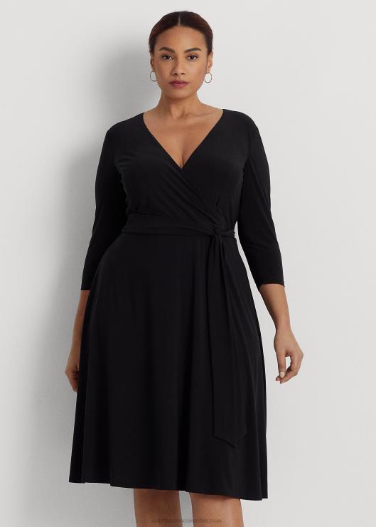 vestido de punto con sobrepelliz mujer negro Ralph Lauren 2XR2V4687