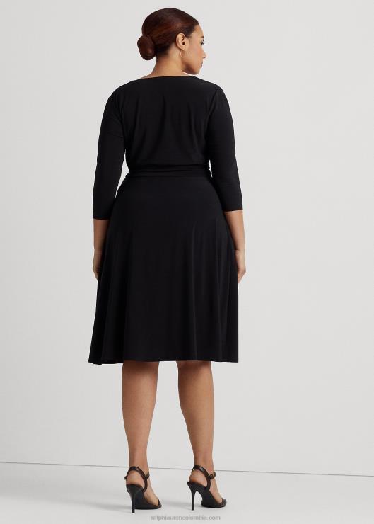 vestido de punto con sobrepelliz mujer negro Ralph Lauren 2XR2V4687