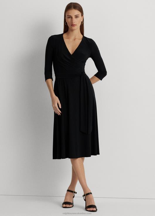 vestido de punto con sobrepelliz mujer negro Ralph Lauren 2XR2V9150