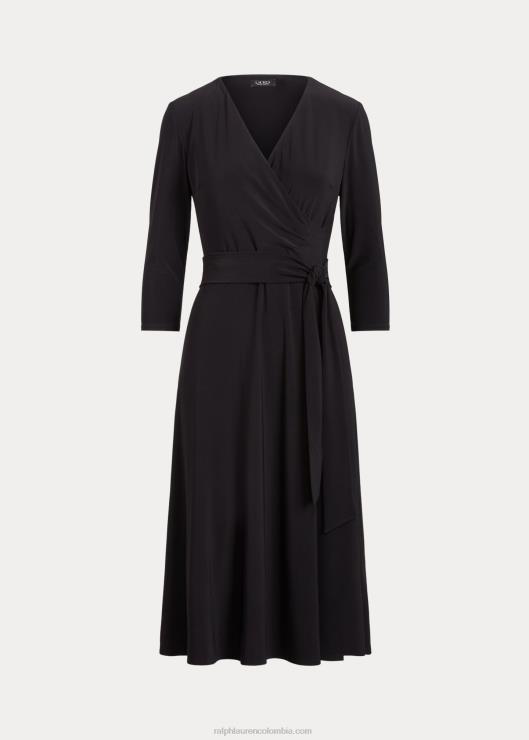 vestido de punto con sobrepelliz mujer negro Ralph Lauren 2XR2V9150