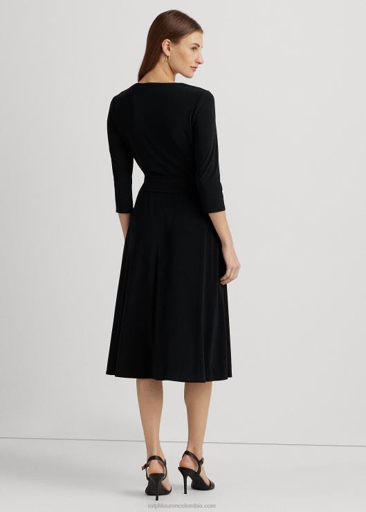 vestido de punto con sobrepelliz mujer negro Ralph Lauren 2XR2V9150