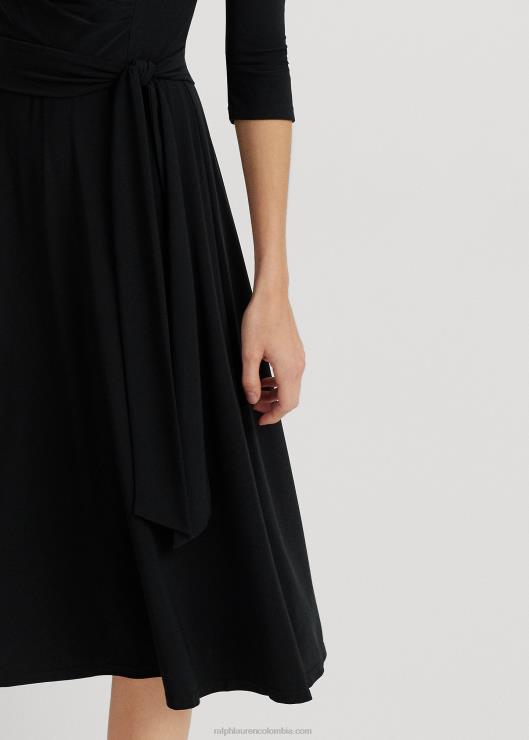 vestido de punto con sobrepelliz mujer negro Ralph Lauren 2XR2V9150