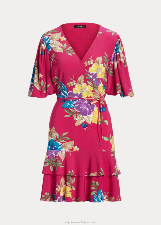 vestido de punto elástico floral mujer rosa multi Ralph Lauren 2XR2V3931
