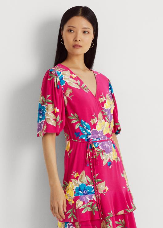 vestido de punto elástico floral mujer rosa multi Ralph Lauren 2XR2V3931