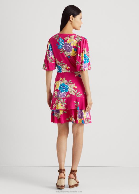 vestido de punto elástico floral mujer rosa multi Ralph Lauren 2XR2V3931