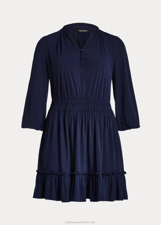 vestido de punto elástico mujer azul marino refinado Ralph Lauren 2XR2V4667
