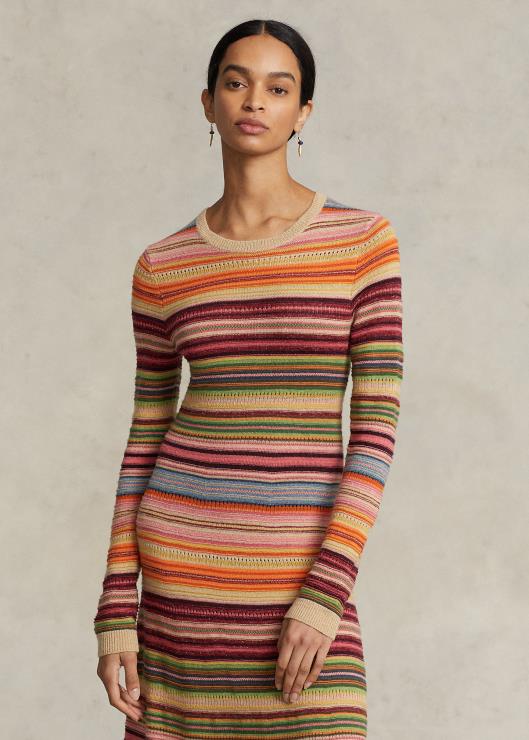 vestido estilo suéter con múltiples rayas mujerRalph Lauren 2XR2V9200