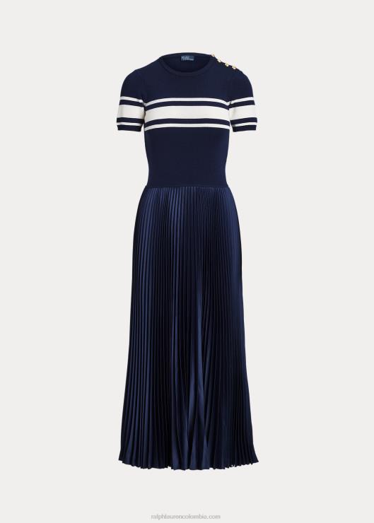 vestido híbrido con pliegues estilo suéter mujerRalph Lauren 2XR2V3045