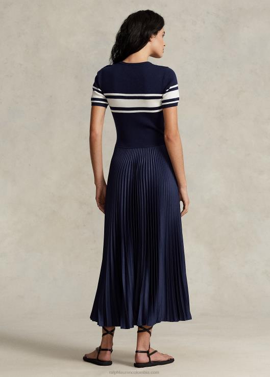 vestido híbrido con pliegues estilo suéter mujerRalph Lauren 2XR2V3045