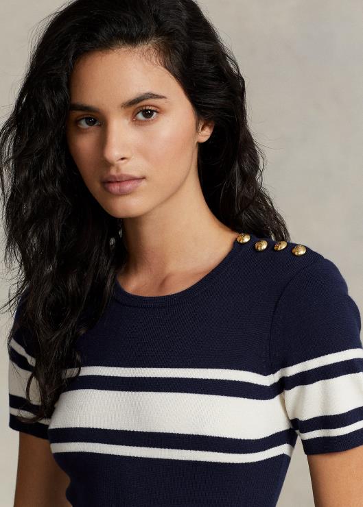 vestido híbrido con pliegues estilo suéter mujerRalph Lauren 2XR2V3045