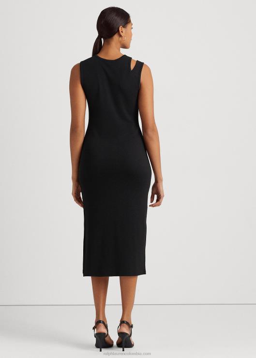 vestido midi sin mangas en mezcla de algodón mujer negro Ralph Lauren 2XR2V3907