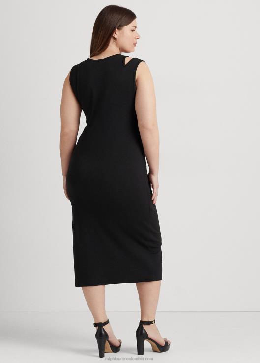 vestido midi sin mangas en mezcla de algodón mujer negro Ralph Lauren 2XR2V4553