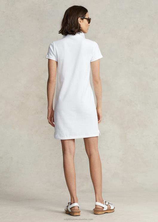 vestido polo de malla de algodón mujer blanco Ralph Lauren 2XR2V9255