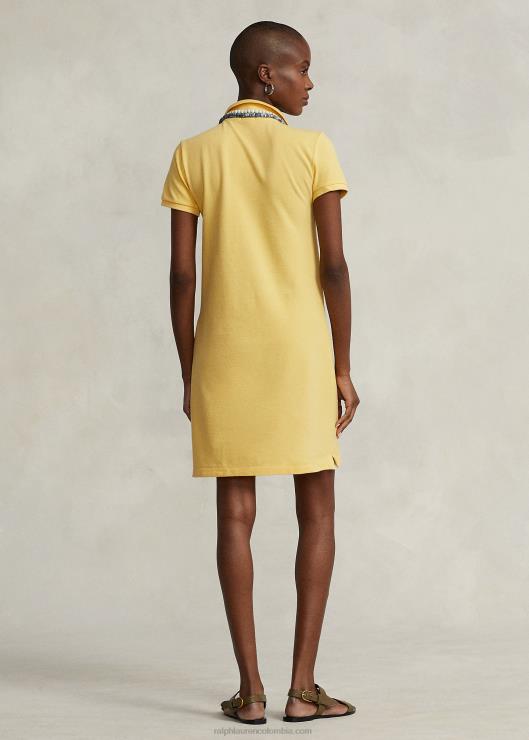 vestido polo de malla de algodón mujer maíz amarillo Ralph Lauren 2XR2V9247