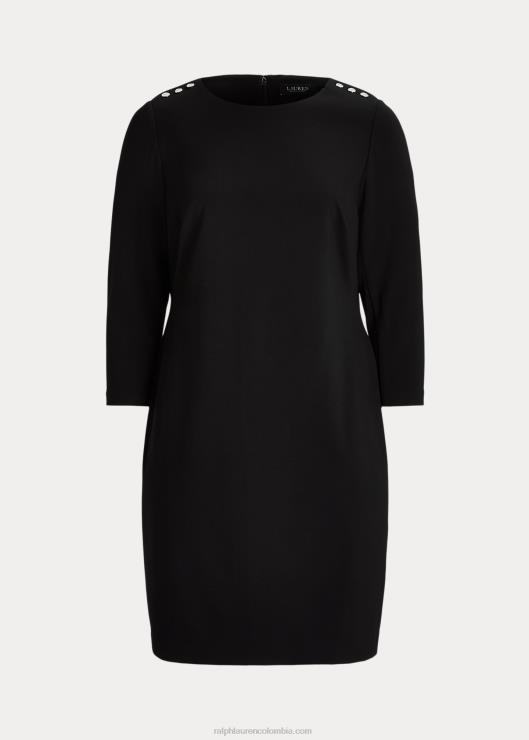 vestido ponte manga tres cuartos mujer negro Ralph Lauren 2XR2V4721