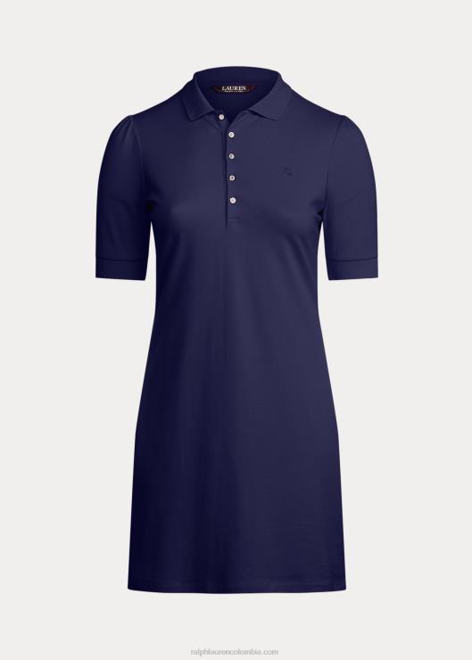 vestido recto con cuello mujer azul marino refinado Ralph Lauren 2XR2V4661