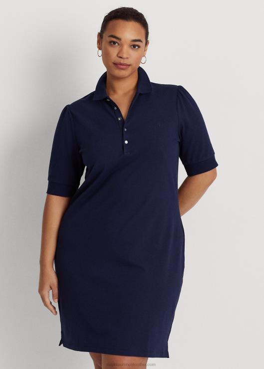 vestido recto con cuello mujer azul marino refinado Ralph Lauren 2XR2V4661