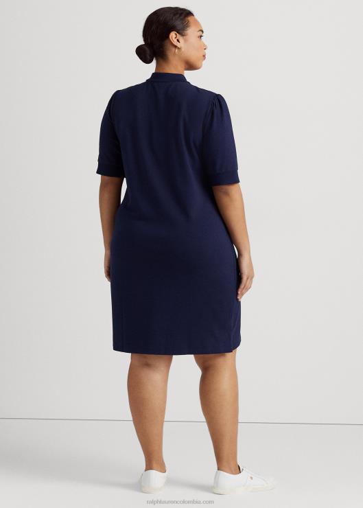 vestido recto con cuello mujer azul marino refinado Ralph Lauren 2XR2V4661