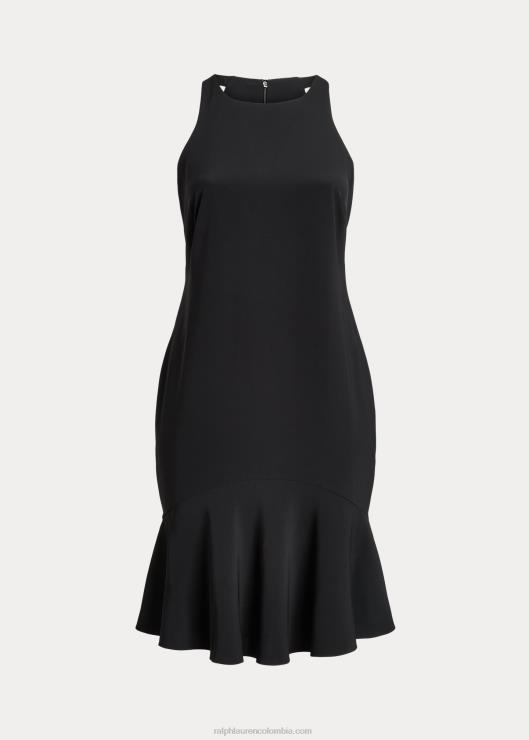 vestido sin mangas de crepé de doble cara mujer negro Ralph Lauren 2XR2V4782
