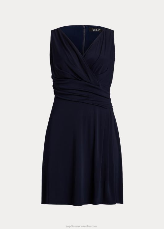 vestido sin mangas de jersey con sobrepelliz mujer faro azul marino Ralph Lauren 2XR2V4551