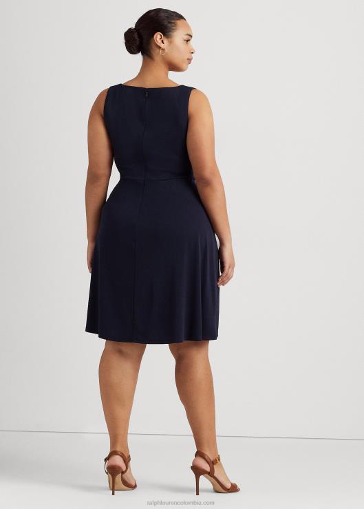 vestido sin mangas de jersey con sobrepelliz mujer faro azul marino Ralph Lauren 2XR2V4551