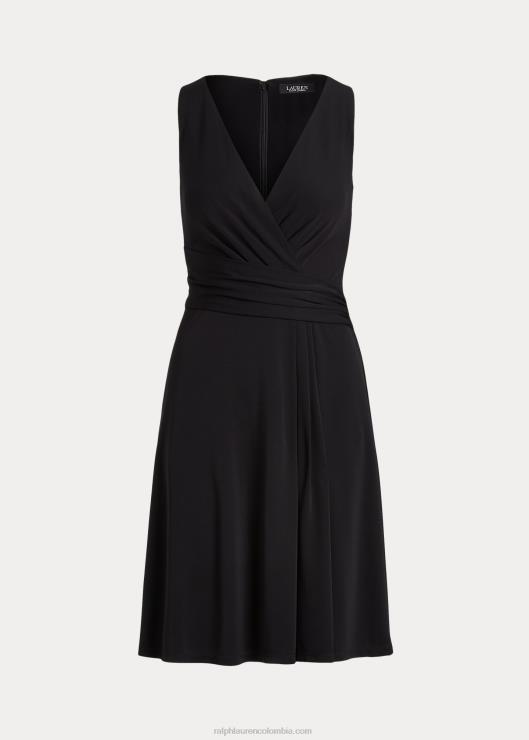 vestido sin mangas de jersey con sobrepelliz mujer negro Ralph Lauren 2XR2V3889