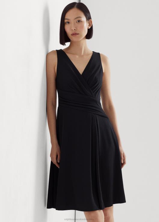 vestido sin mangas de jersey con sobrepelliz mujer negro Ralph Lauren 2XR2V3889