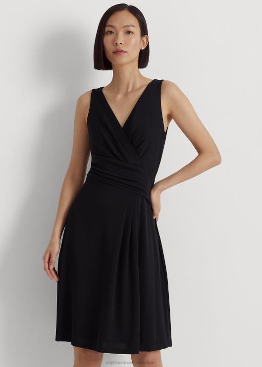 vestido sin mangas de jersey con sobrepelliz mujer negro Ralph Lauren 2XR2V3889