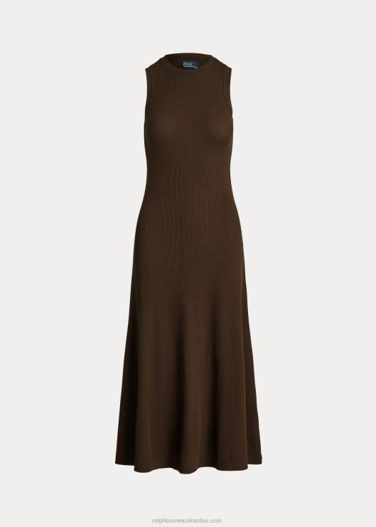 vestido sin mangas de tejido gofrado elástico mujerRalph Lauren 2XR2V2940