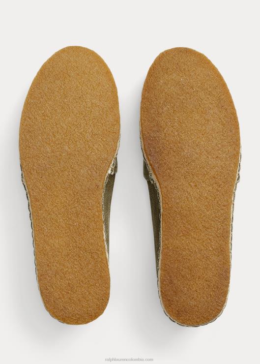 alpargata de lona mujer verde oliva Ralph Lauren 2XR2V4984