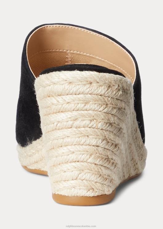 alpargata pennie de ante mujer negro Ralph Lauren 2XR2V5048