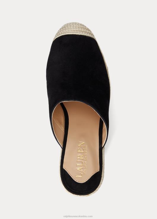 alpargata pennie de ante mujer negro Ralph Lauren 2XR2V5048