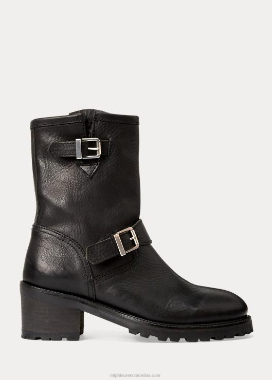 bota de cuero vachetta payge mujer negro Ralph Lauren 2XR2V9632