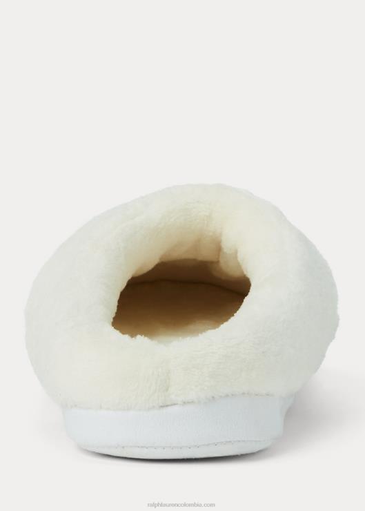 pantuflas con logo mujer brezo gris Ralph Lauren 2XR2V9719