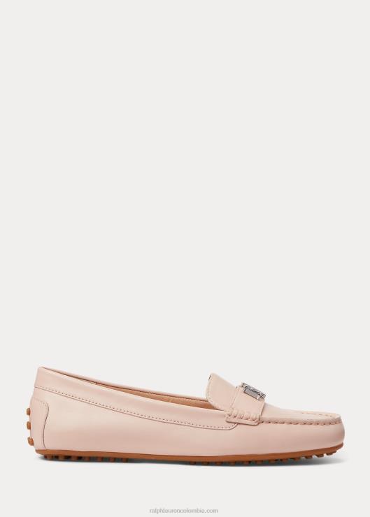 conductor de cuero de napa barnsbury mujer Rosa claro Ralph Lauren 2XR2V5075