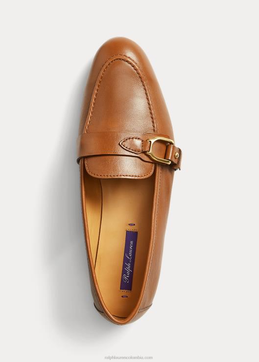 mocasines Audrey Welington con acabado pulido mujer oro real Ralph Lauren 2XR2V9685