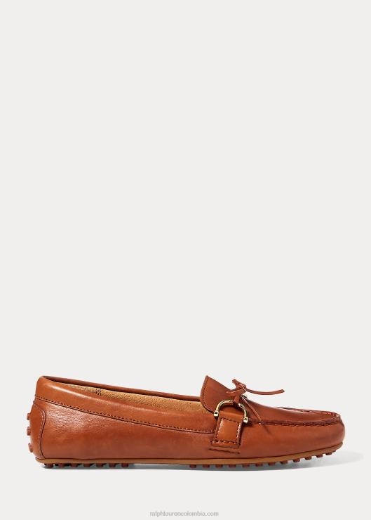 mocasines briley de piel mujer bronceado profundo Ralph Lauren 2XR2V5079