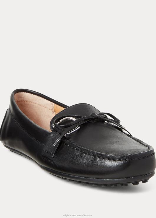 mocasines briley de piel mujer negro Ralph Lauren 2XR2V5072